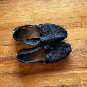 Black crochet Toms